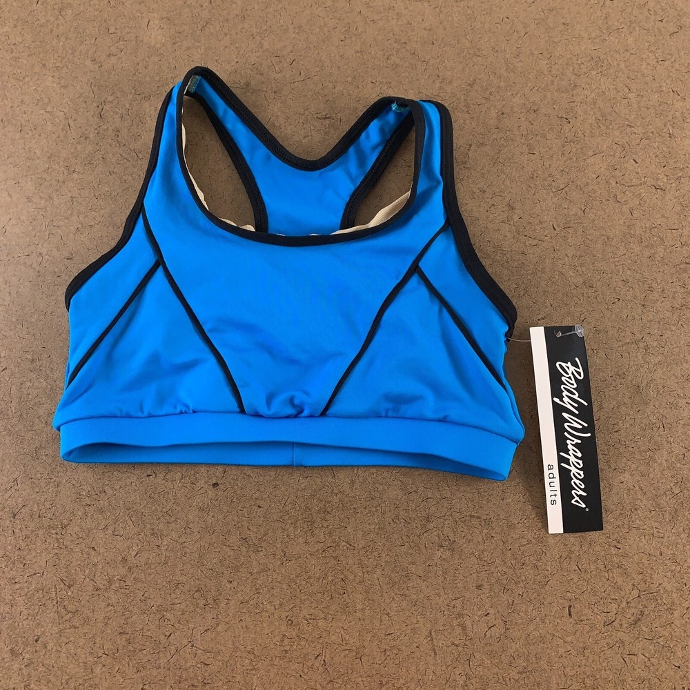 Body Wrappers Women's Size Small Blue ProWEAR Racerback Sports Bra 6010 NWT